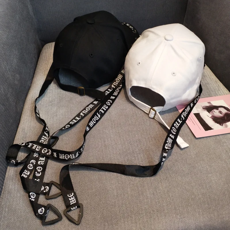 Бейсболка с длинным ремнем и язычком утки женская стильная кепка в стиле хип хоп