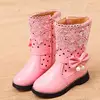 2022 Winter New Style Children Snow Boots Cowhide Girls Korean Design Boots High Quality Sport Shoes Leather Baby Boots ► Photo 2/5
