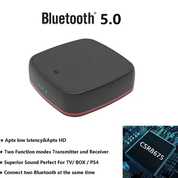 

Fiber Optic 5.0 Audio Receiver Transmitter 2-In-1 3. 5Mm + Rca + Optical Quick Link And Re-Pairing No Delay 1 Set