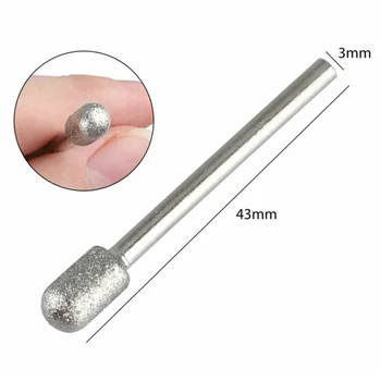 

120 Grit Burr Drill Bits Electroplated Silver Carving Polishing Ceramics