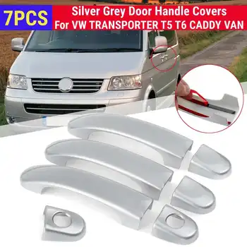 

7PCS Car Exterior Dooor Handle Covers Trim Set For VW T5 TRANSPORTER 2003-2015 For T6 2015-up For CADDY VANS 2004-2015