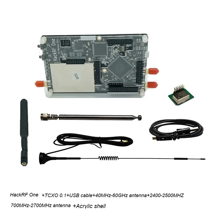 HackRF один 1 МГц до 6 ГГц программно-радио на платформе макетная плата SDR демонстрационная плата приемник для док-станции Ham Радио C5-002 - Цвет: TCXO USB antenna 3