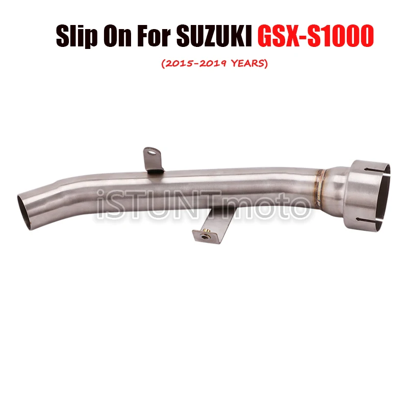 Слипоны для SUZUKI GSX-S1000-, выхлопная труба мотоцикла, выхлопная труба, Модифицированная труба глушителя, средняя Соединительная труба