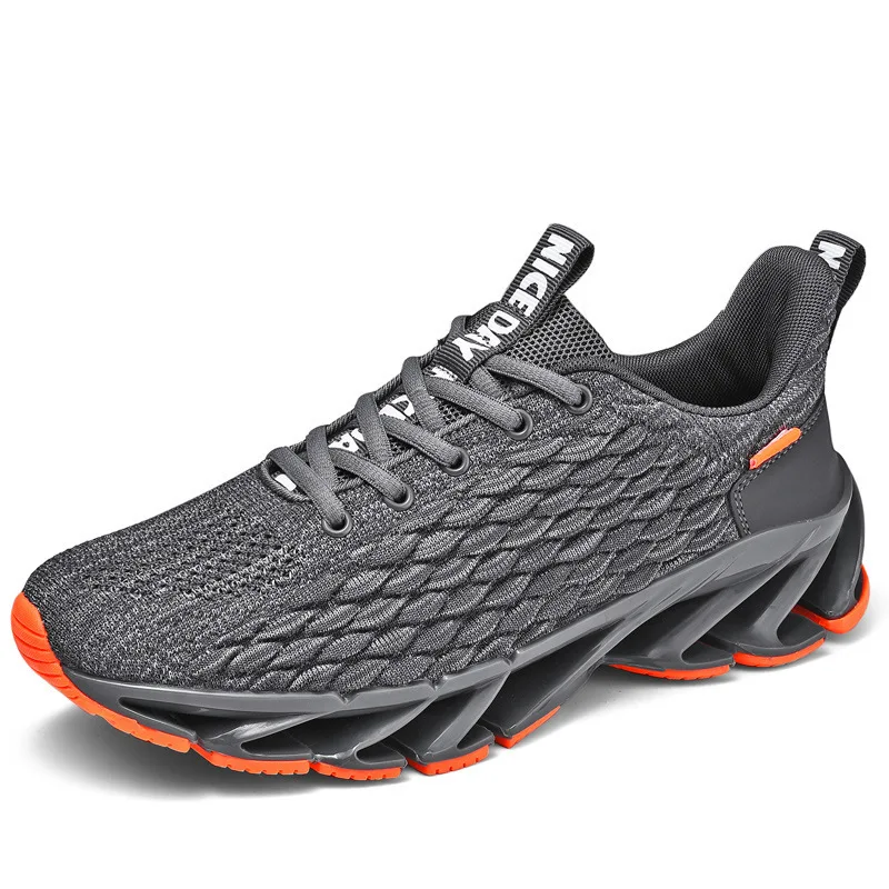 

2019 Spring And Summer MEN'S SHOES New Style Fly Woven Scale Blade Sports Running Shoes Fashion Wear-Resistant Light Weight Tren