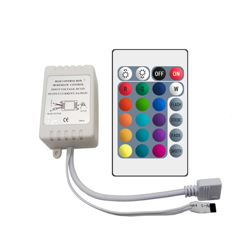ИК пульт дистанционного управления RGB для светодиодных лент SMD2835/3528/5050/5730/5630/3014 12 В