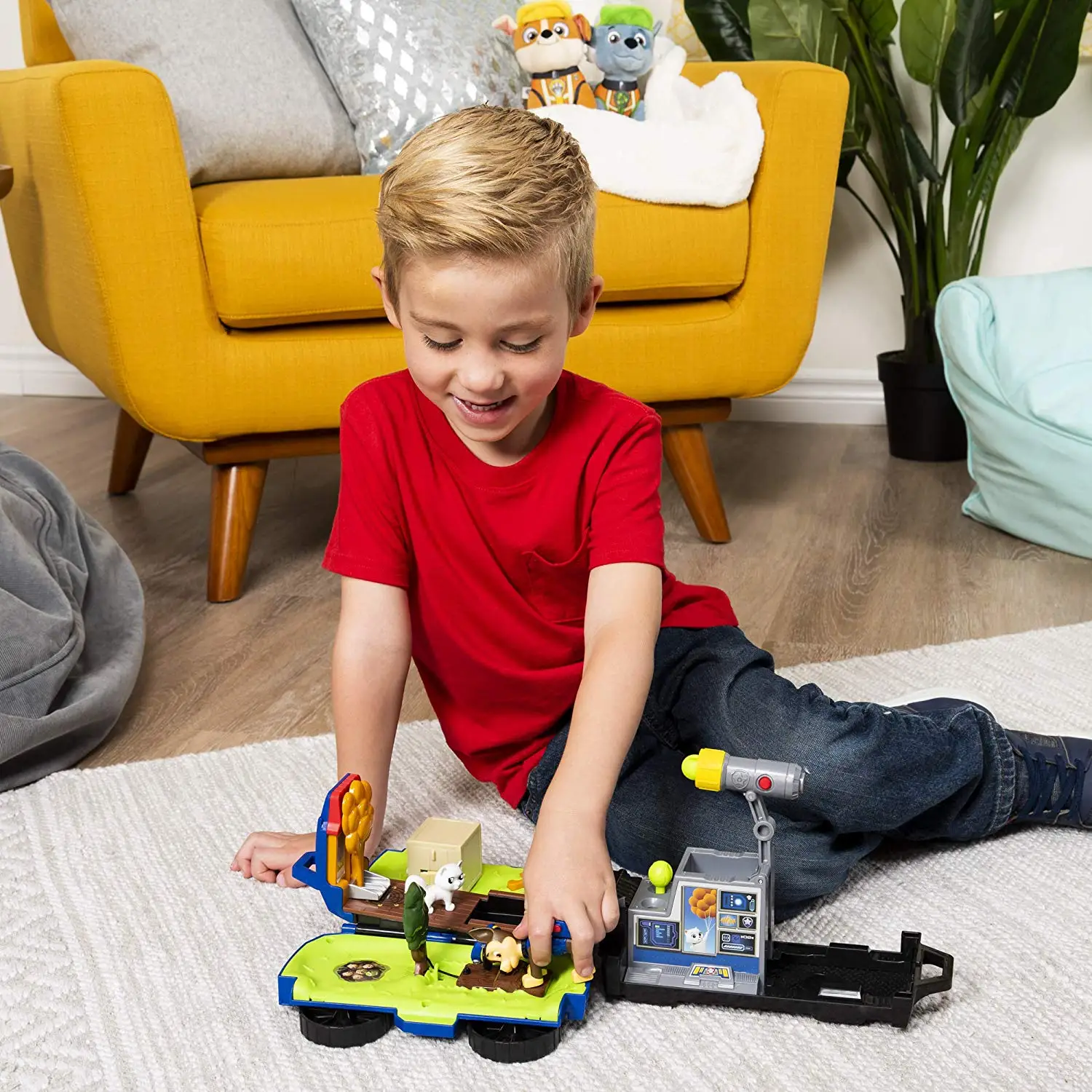 PAW Patrol Chase and Marshall's Ride 'n' Rescue трансформация 2 в 1 игровой набор и пожарная машина
