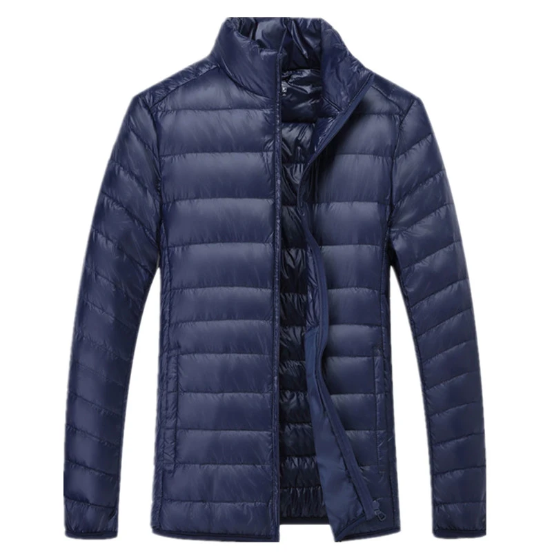 Мужской тонкий пуховик на белом утином пуху 90% пуха 5XL 6XL 7XL|coat down|coat mencoats coats |