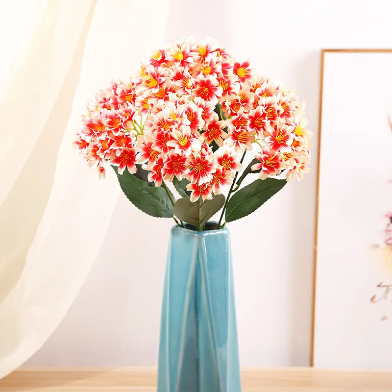 

126 Heads Mini Silk Hydrangea Artificial Flowers Bride Bouquet Fake hyacinth bouquet flores For Wedding Home Party Decoration