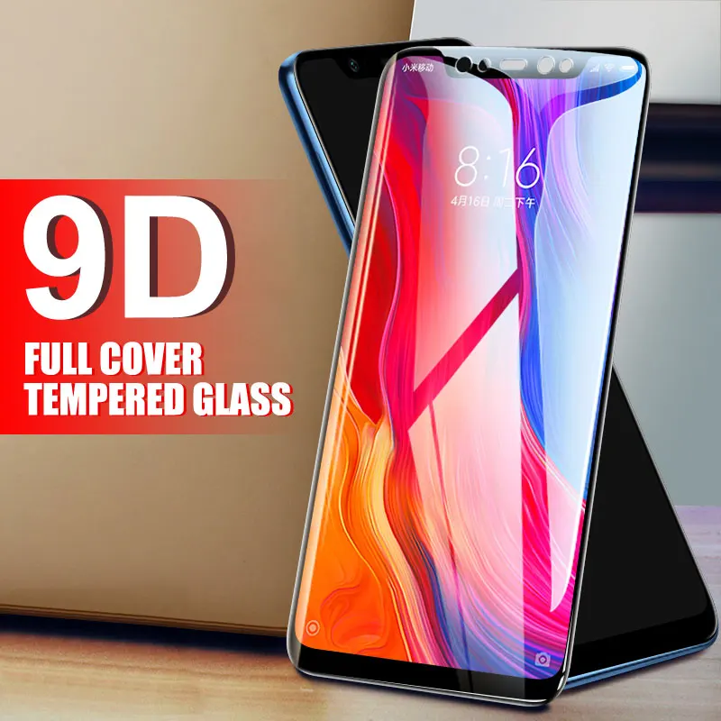 

9D Full Protective Glass For Xiaomi Mi 8 SE Mi8 Pro 5X 6 6X A1 A2 Lite Note 3 Pocophone F1 Play Tempered Screen Protector Film