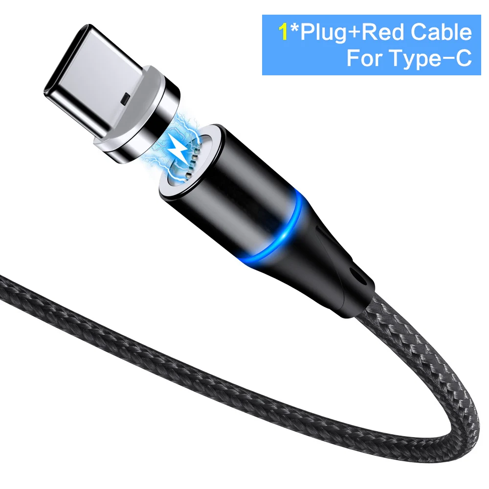 Black For Type C KSTUCNE 1M 2M 3A Магнитный USB кабель для быстрой зарядки и передачи данных для iPhone Xs Max магнитное зарядное устройство Micro usb type C кабель для samsung - Цвет: Black For Type C