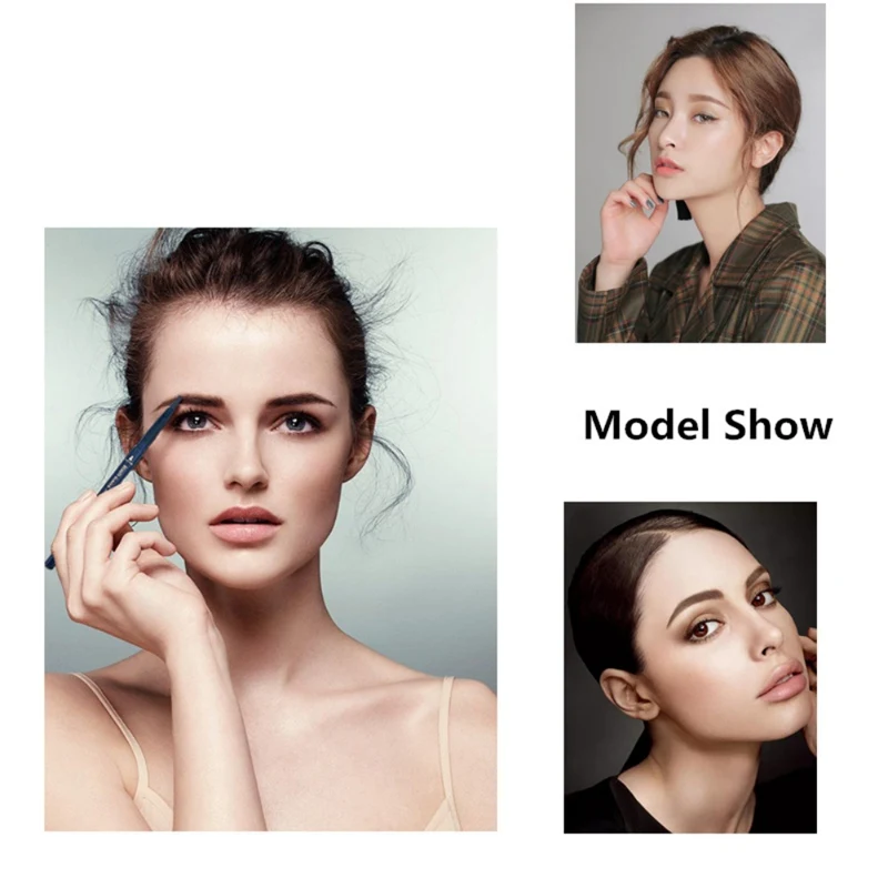 Двуглавый карандаш для бровей, натуральный Водостойкий карандаш для бровей с кистью, инструменты