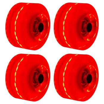 

4pcs/set Rollerskate Shoes Skateboarding Multifunction Luminous Skateboard Wheels 82A Hardness Park Light Up Indoor Outdoor