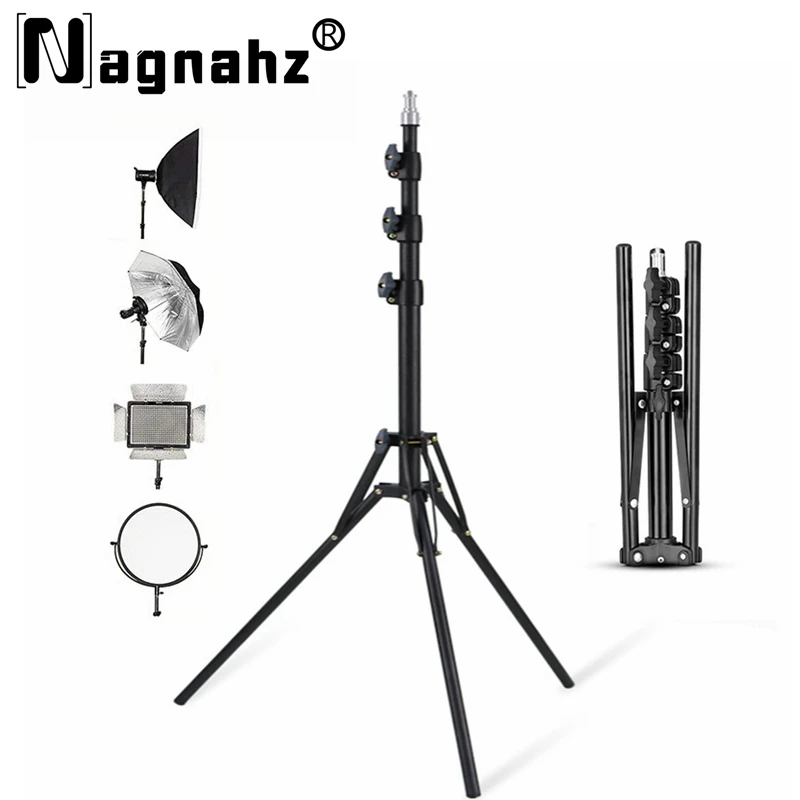 NAGNAHZ 78'' Photographic Lighting Tripod Aluminum Alloy Foldable