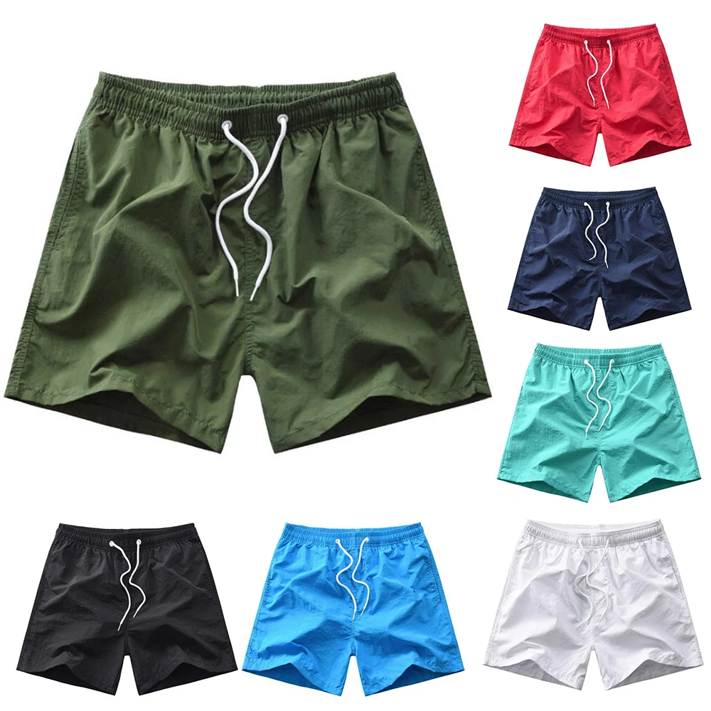 

Wisefin 2020 New Fashion Men's Pants Men Drawstring Summer Casual Shorts Sporty Solid Color Boys Short Trousers Size M-XL D30