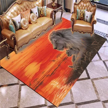

3D Print Lion Tiger Carpet Cartoon Animal Rug Cartoon For Bedroom Floor Carpet For Kids Baby Play Mat For Living Room Carpet