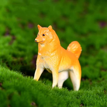 

Lovely Pastoral Dog Rhubarb Yellow Hunting Dog Model Statue Figurine Crafts Ornament Miniatures Home Garden Decoration