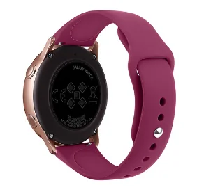 20 мм ремешок для часов сменный силиконовый спортивный для samsung watch active 2 для Amazfit GTS Huami браслет для Huami Amazfit Bip - Цвет ремешка: Red wine
