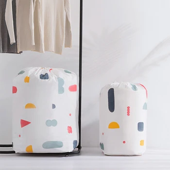 

Unisex Large Capacity Travel Bags Geometric Folding Waterproof Durable Hand Luggage Space Saver Clothes Storage Organizer Bags