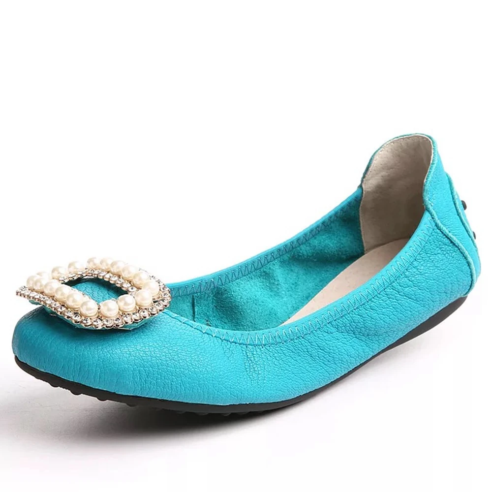 Chueyz/Женская обувь; Новая модная обувь; балетки из натуральной кожи на плоской подошве с круглым носком; мягкая обувь; Лидер продаж; весенняя обувь на плоской подошве; Размеры 35-43 - Цвет: 5