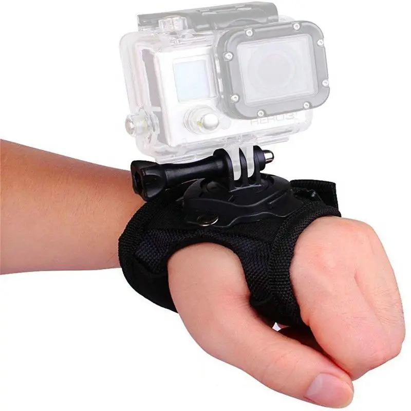 Вращающийся на 360 градусов ручной ремешок с винтом для GoPro Hero 7 6 5 SJCAM Xiaomi Yi наручный ремешок нарукавник штатива крепление манжеты адаптер
