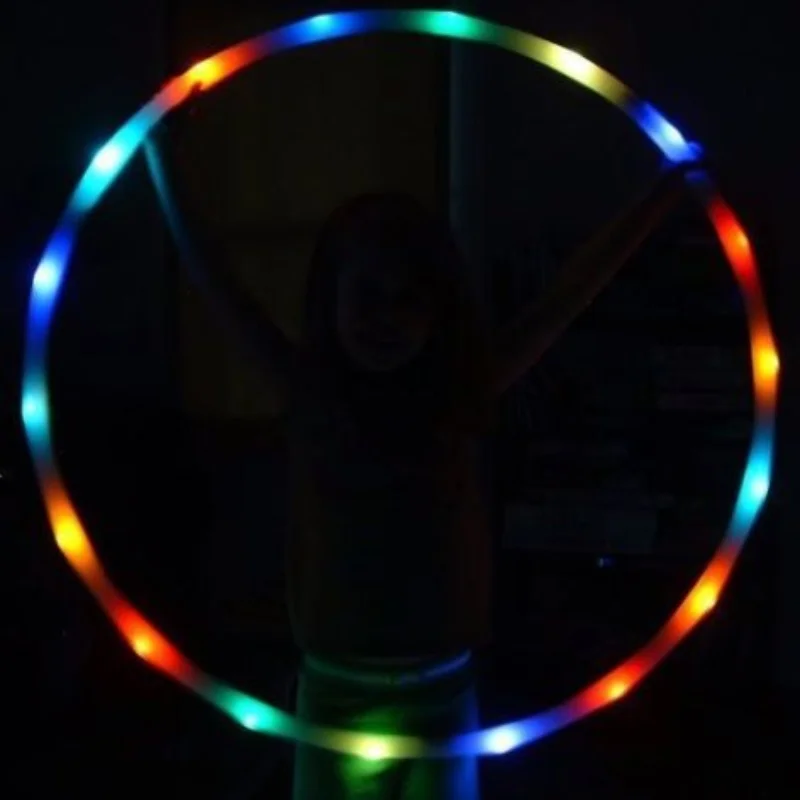 Sport Fitness Hoop 90CM LED Flashing Yoga Circle body building Ring fitness hoop