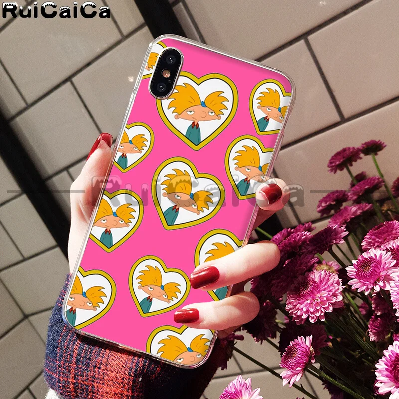 RuiCaiCa Hey Arnold Coque Shell чехол для телефона Apple iPhone 8 7 6 6S Plus X XS MAX 5 5S SE XR мобильные чехлы