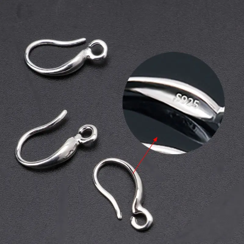 R2LE 10 Pcs S925 Silver Plated French Ear Hook Wire Earrings DIY Jewelry Findings | Украшения и аксессуары