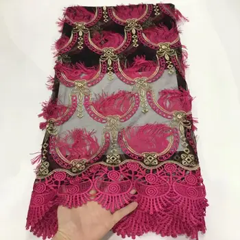 

NaXiu Latest 3d Lace Fabric French Wedding Lace Fabric High Quality African Nigerian Lace Fabric For african dress