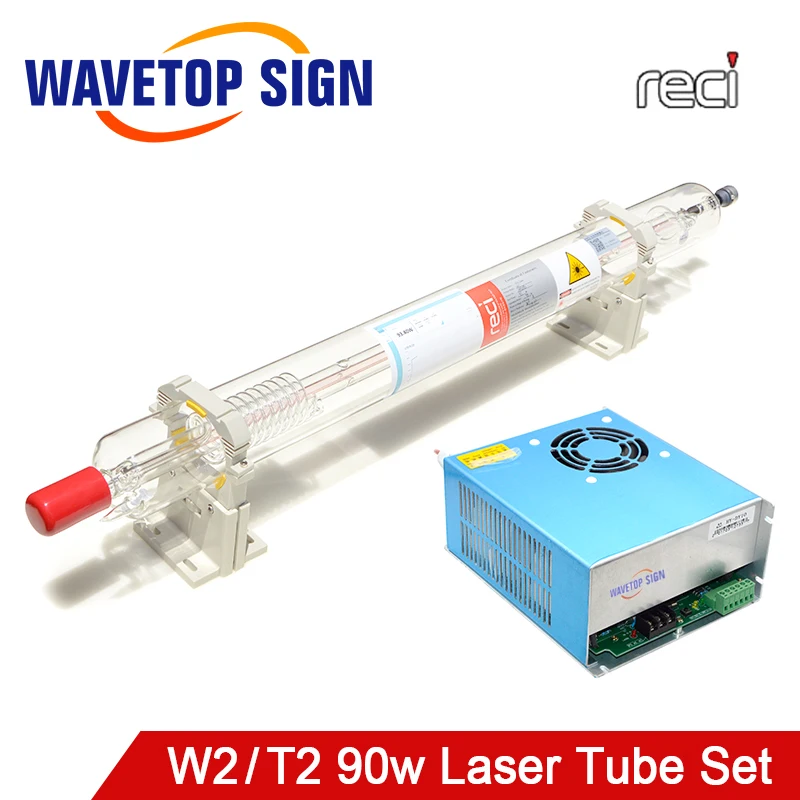 WaveTopSign Reci W2/T2 90 Вт 100 Co2 лазерная трубка диаметром. 80 мм/65 мм Питание HY DY10 для
