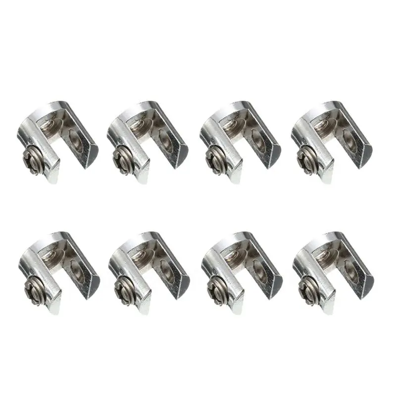 

8 Pcs Round Shelves Support Brackets Clamp Clip 6-10mm Glass Wooden Acrylic