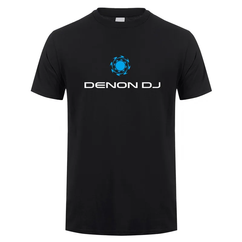 Футболка Denon Dj летние мужские хлопковые футболки с круглым вырезом и коротким