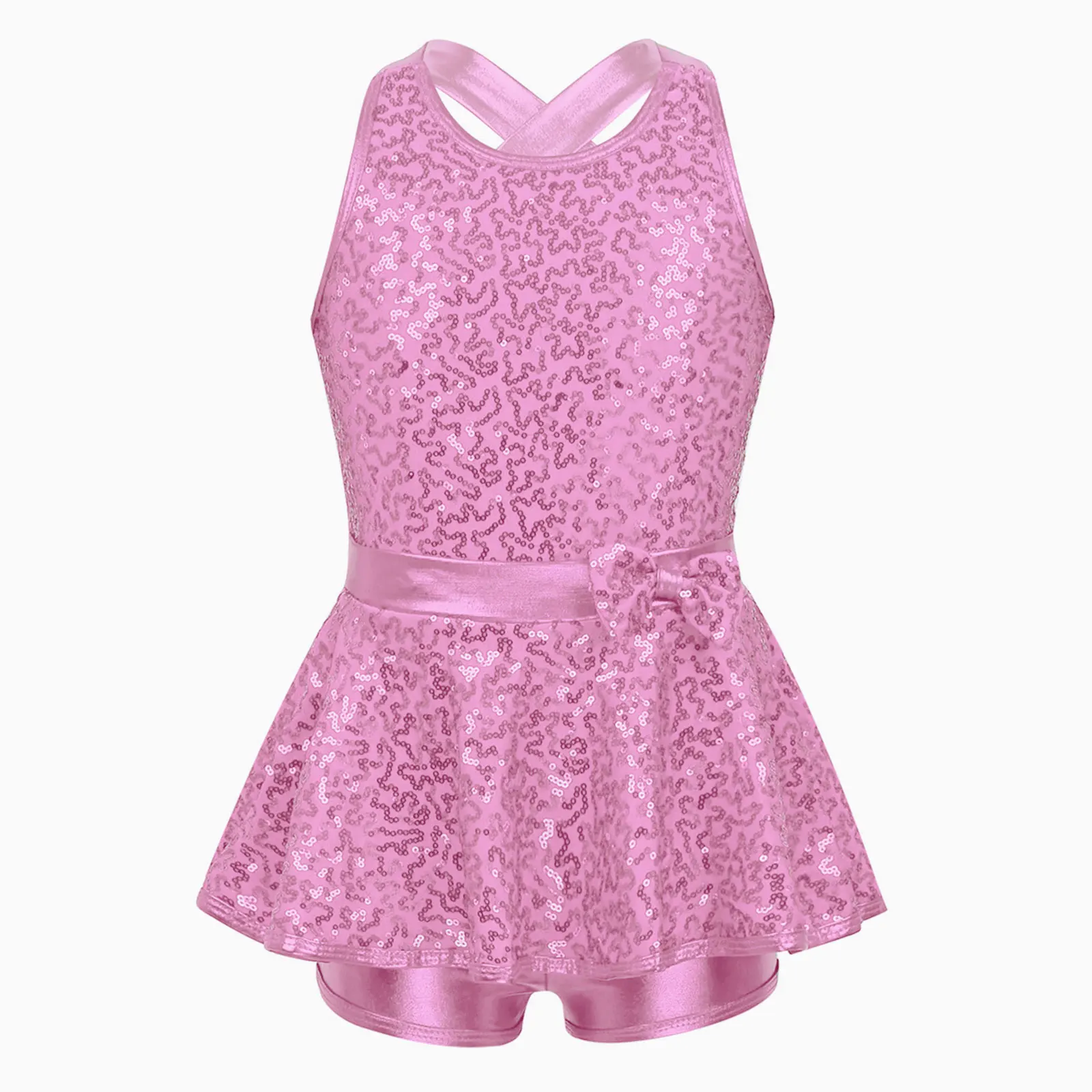 iEFiEL - Mallas de baile sin mangas con lentejuelas para niñas, para ...