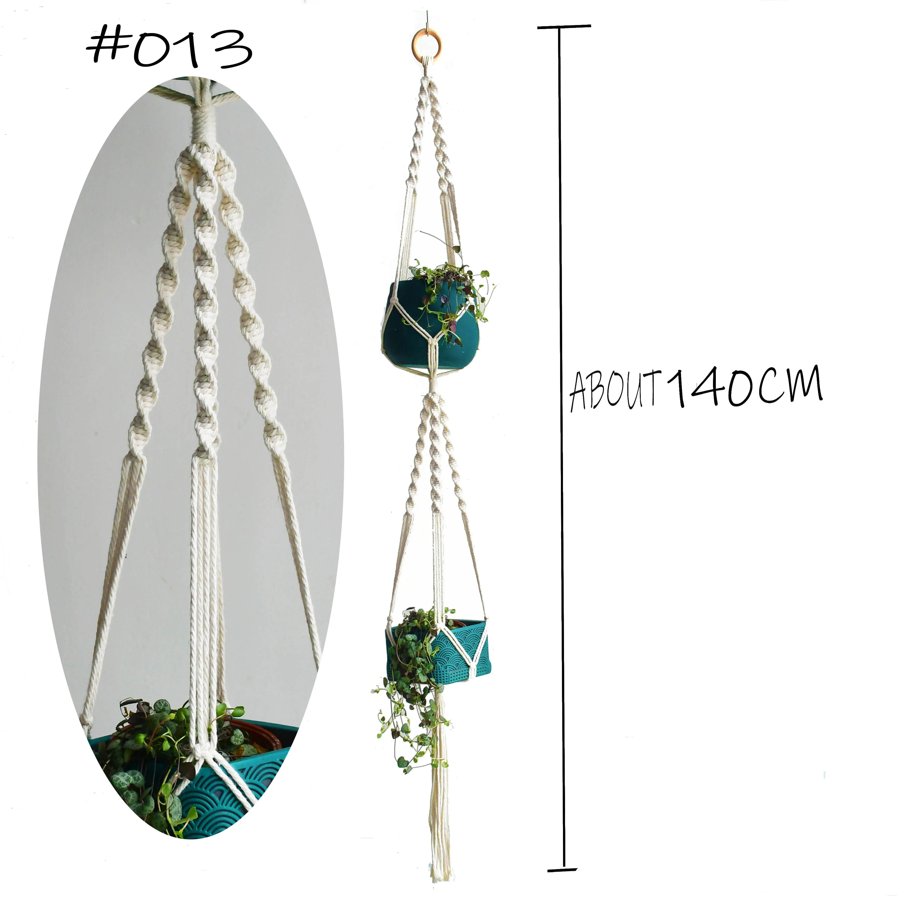 Hot sales 100% handmade macrame plant hanger flower /pot hanger for wall decoration countyard garden 