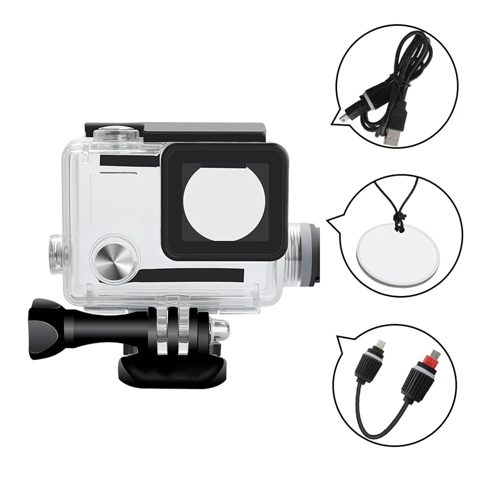 For Gopro Hero 4/3+/3 Action Camera Accessories Charging Waterproof Protective Case Frame Underwater Charger shell Housing Box