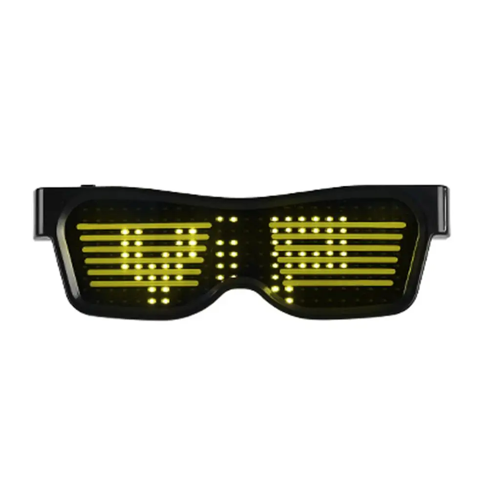 Halloween Party Bluetooth Control Application Editable Text DIY USB LED Glasses luminous glasses Bar tool | Дом и сад