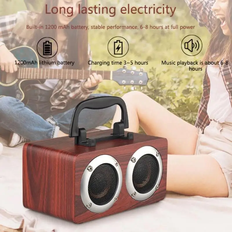 Мини W5B портативный деревянный динамик Bluetooth мобильный компьютер аудио беспроводной плеер открытый Крытый Bluetooth аудио