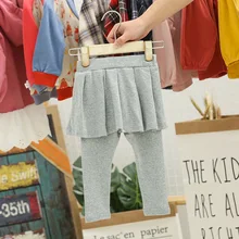 Tong/ г. Новые весенние товары для дома в Корейском стиле, Детские однотонные брюки с оборками для маленьких девочек