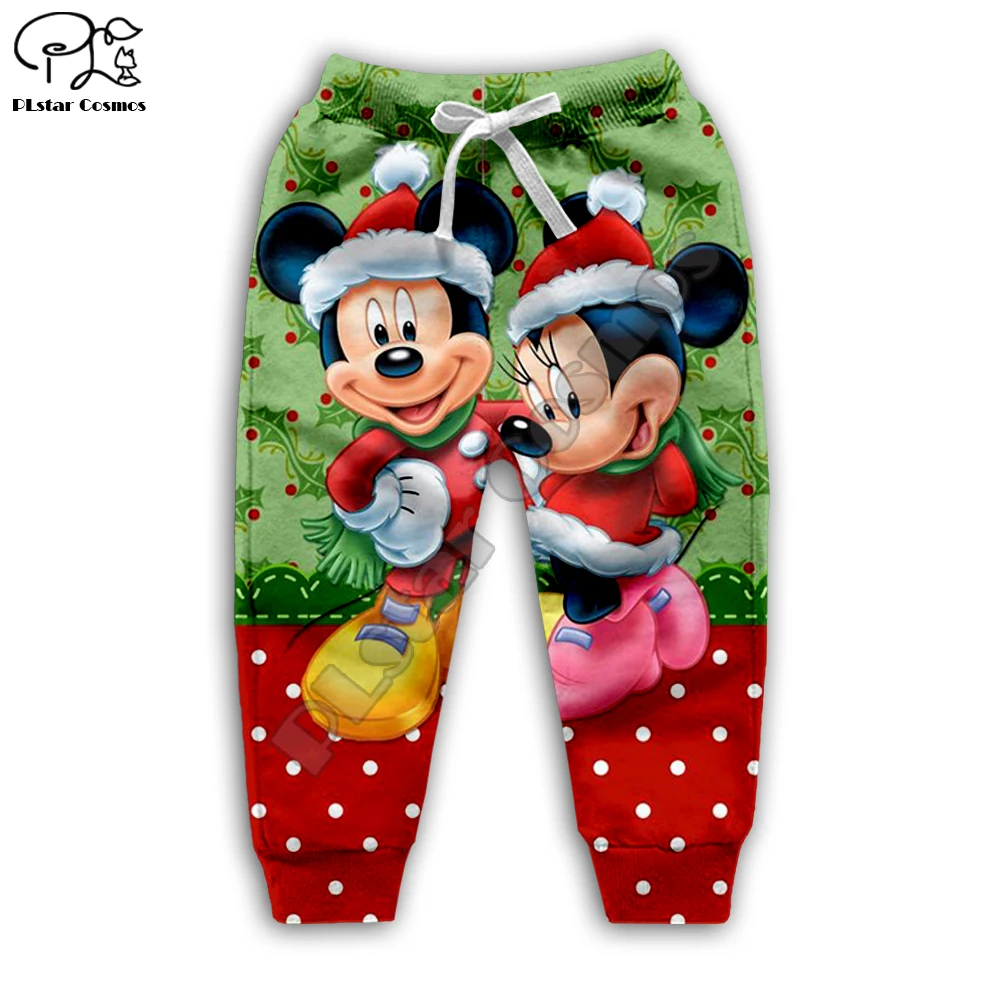 Kid set Merry Christmas cosplay 3D print cartoon hoodies Santa Claus micky kawaii child Sweatshirt zipper coat boy girl Pant