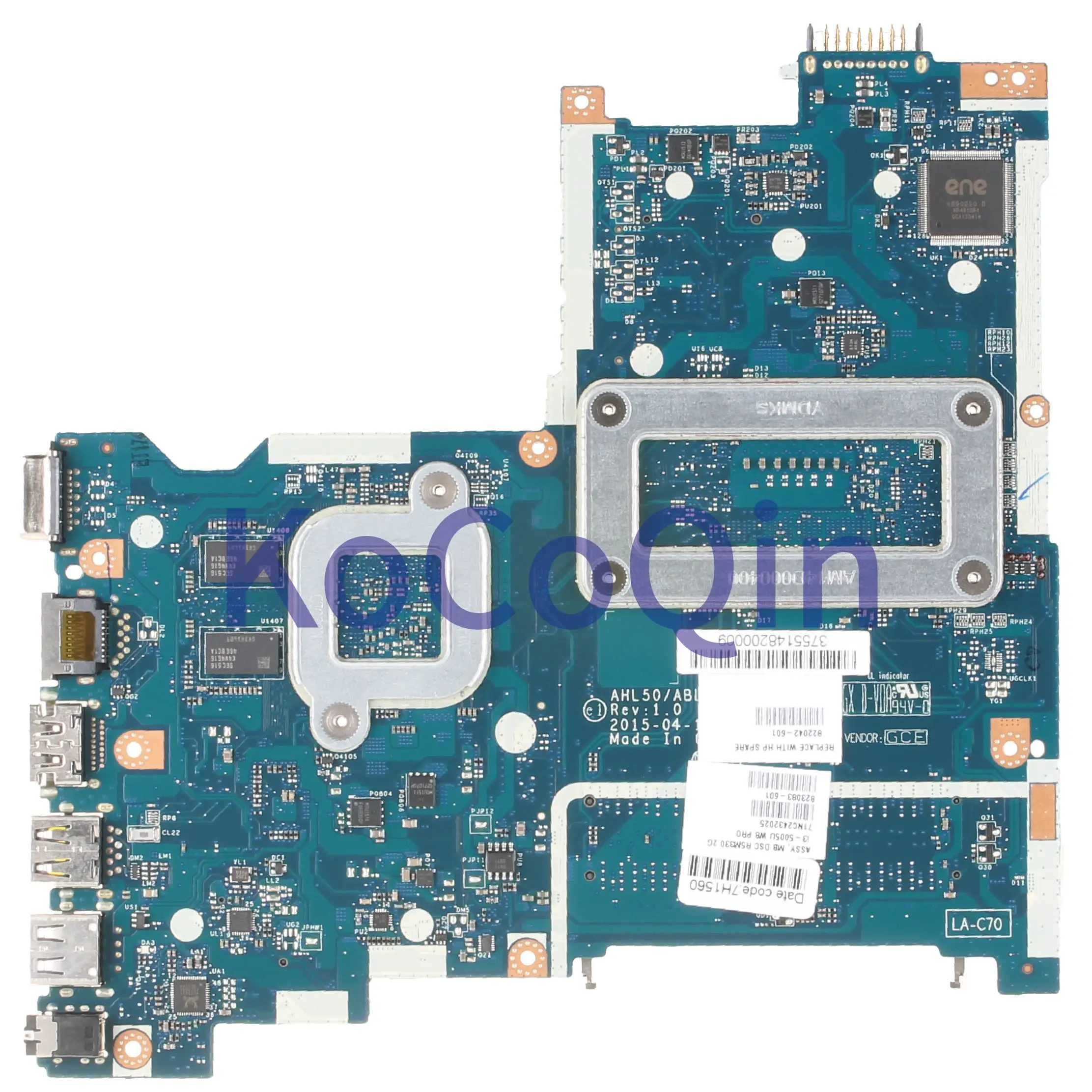 Ideal  KoCoQin Laptop motherboard For HP Pavillion 15-AC 250 G4 SR244 I3-5005U Mainboard 822042-001 822042