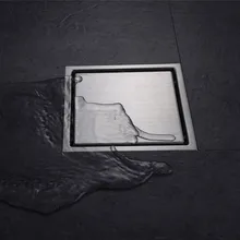 LIUYUE плитка вставка квадратный сток в полу из нержавеющей стали отходов решетки ванная комната Невидимый душ слив 100x100 мм