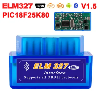 

Super Mini ELM327 V1.5 Bluetooth Interface Pic1825K80 Chip Scan Tool OBD2 Code Scanner