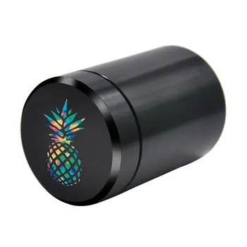 

73ml Sealed Metal Storage Bottle for Tobacco Pollen Pill Tank Cylindrical Storage Container Aluminum Jar with Pineapple Cover