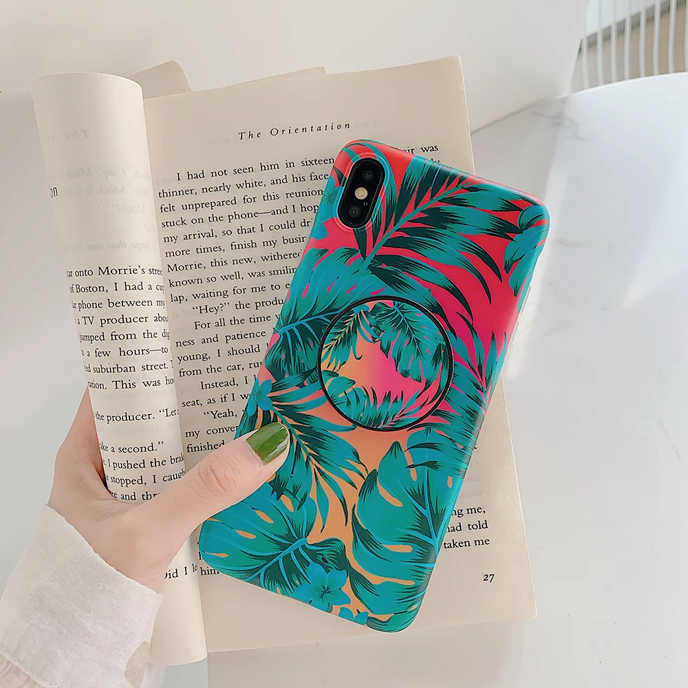 Ретро Цветочный чехол для телефона с листом для huawei mate 30 Lite mate 30 Pro P20 P30 Lite mate 20 Pro P20 P30 Pro Чехол Мягкий IMD чехол для телефона - Цвет: l(With Stand)