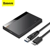 Baseus HDD Case 2.5 SATA to USB 3.0 Type C 3.1 Adapter HDD Enclosure External Hard Disk Case 6TB HD Hard Drive SSD HDD Box Caddy 1