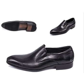 

Men's Leather Shoes Oxfords Leather Shoes Business Dress Shoes Leather Work Wear Men Shoes Cow Leather Lace-up Genuine Leather