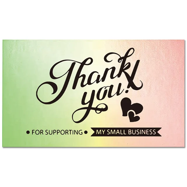 50Pcs Thank You for Your Order Business Cards Greeting for Party Shopping Purchase Cards Appreciation Card for Small Business Style 13