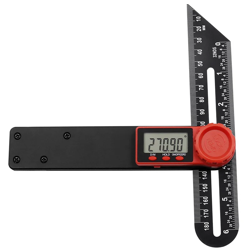 Digital display T-shaped movable angle woodworking tool level T-shaped angle ruler Digital display protractor caliper