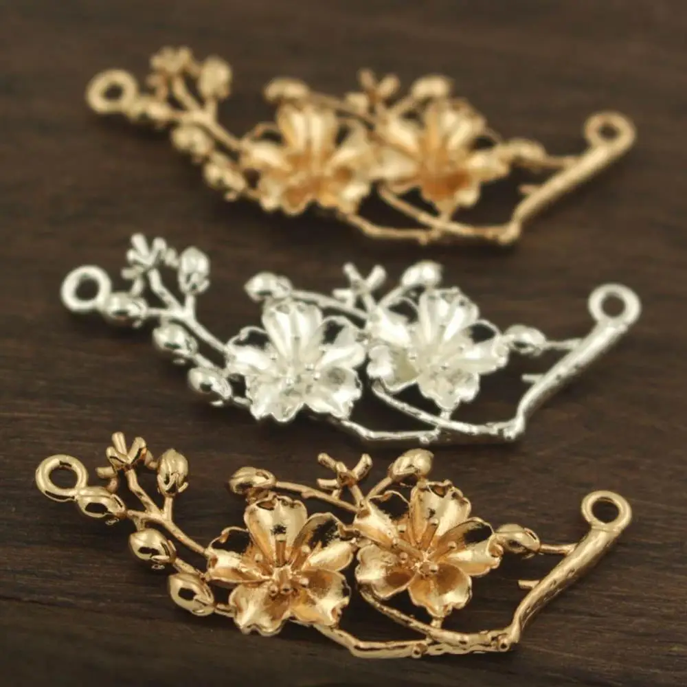 20 шт. подвеска в виде цветка листа ветки шармы соединители качественный латунный