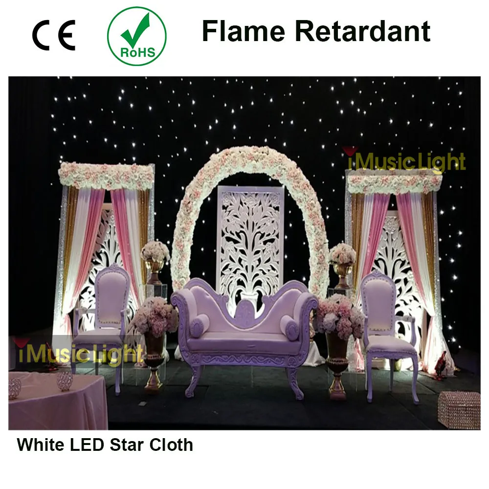 Огнеупорная ткань 3 м x 5 м DMX светодиодный Starcloth Tianxin светодиодный S Белый светодиодный черный/белый тканевый фон с изображением матрицы сценический DJ Pub светодиодный занавес