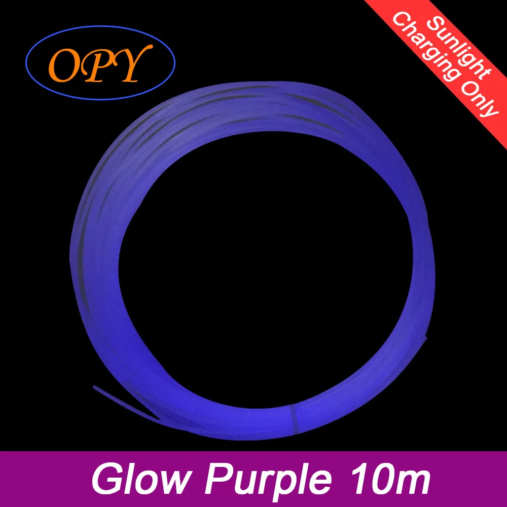 Glow In Dark Luminance Print Filament 3D Printer Plastic 10M 100G Sample Red Green Sky Blue Purple 